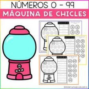 Portada de Máquina de los Números del 0-99 · Máquina de Chicles