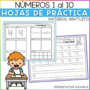 Portada de Hojas de Práctica Números 1 al 10
