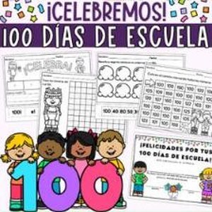 Portada de 100 días de escuela · Actividades para 100 días de clases