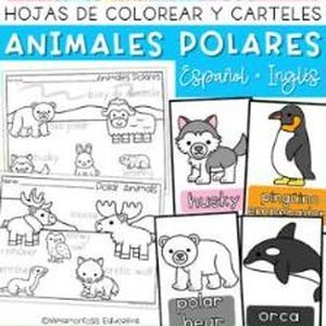Portada de Animales Polares Hojas para Colorear y Carteles