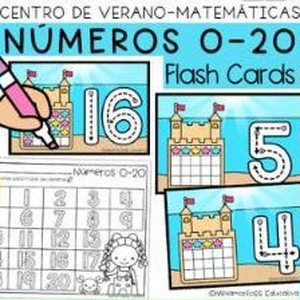 Portada de Números 0 al 20 Centro de Verano Matemáticas