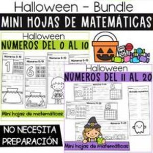 Portada de Halloween Números del 0 al 20 Bundle