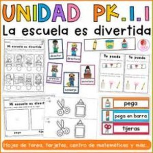 Portada de Unidad 1 Prekínder · Semana 1 La escuela divertida e innovadora