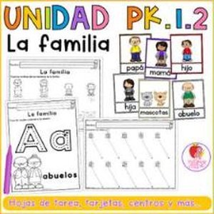 Portada de Unidad 1 Prekínder · Semana 2 La familia
