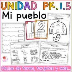 Portada de Unidad 1 Prekínder · Semana 5 Mi pueblo