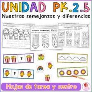 Portada de Unidad 2 Prekínder · Semana 5 Nuestras semejanzas y diferencias