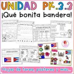 Portada de Unidad 3 Prekínder · Semana 3 ¡Qué bonita bandera!