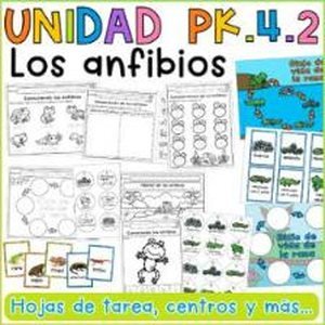 Portada de Unidad 4 Prekínder · Semana 2 Los anfibios