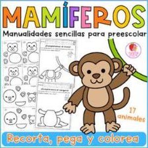 Portada de Manualidad Los Mamíferos Destrezas de Motricidad Fina