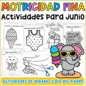 Portada de Motricidad Fina Junio y Día del Padre