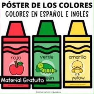 Portada de Pósters de Los Colores en Español e Inglés